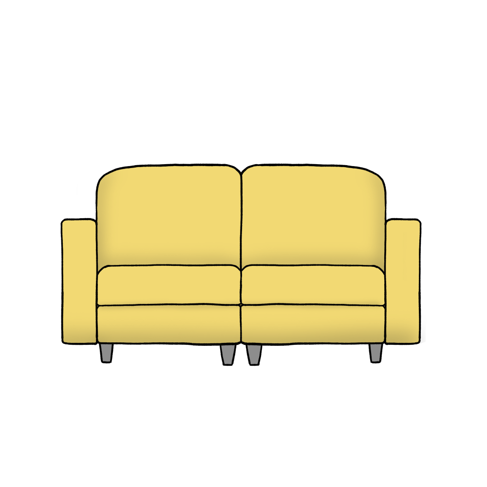 ソファ 黄色 のイラスト うめちょん作の商用利用可能なフリーイラストダウンロードサイト