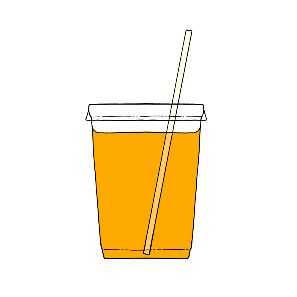コンビニのオレンジジュースのイラスト うめちょん作の商用利用可能なフリーイラストダウンロードサイト