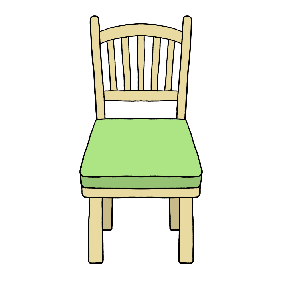 ダイニングの椅子 緑 うめちょん作の商用利用可能なフリーイラストダウンロードサイト