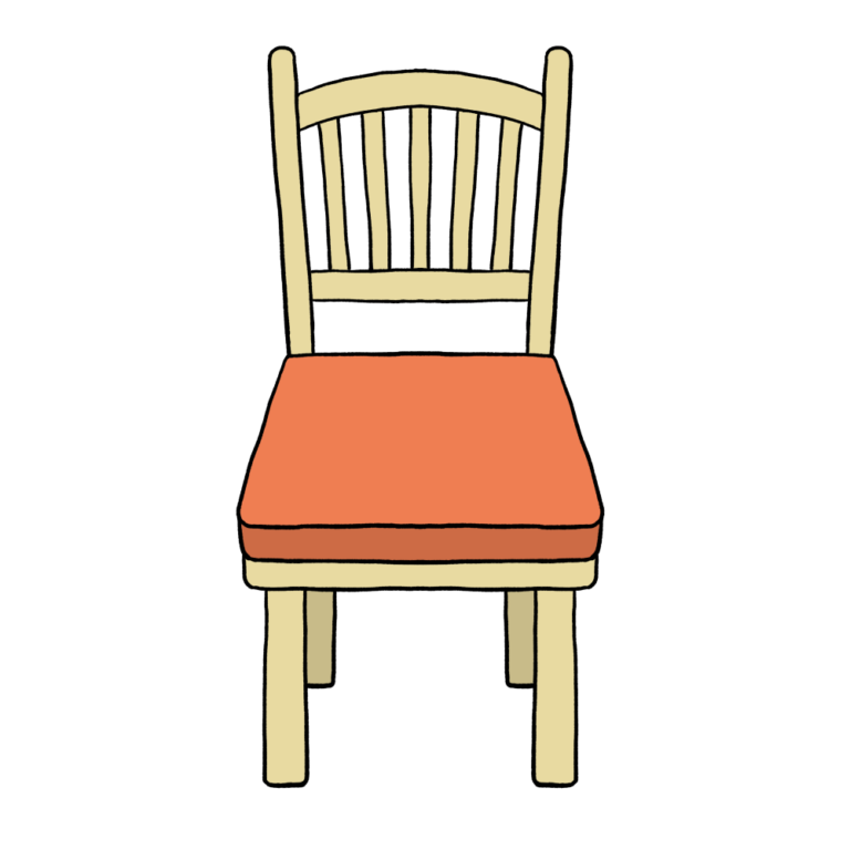 ダイニングの椅子（赤）のイラスト | うめちょん作の商用利用可能なフリーイラストダウンロードサイト
