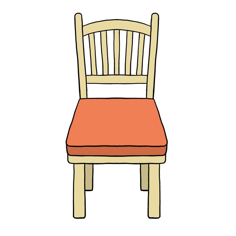 ダイニングの椅子 緑 のイラスト うめちょん作の商用利用可能なフリーイラストダウンロードサイト