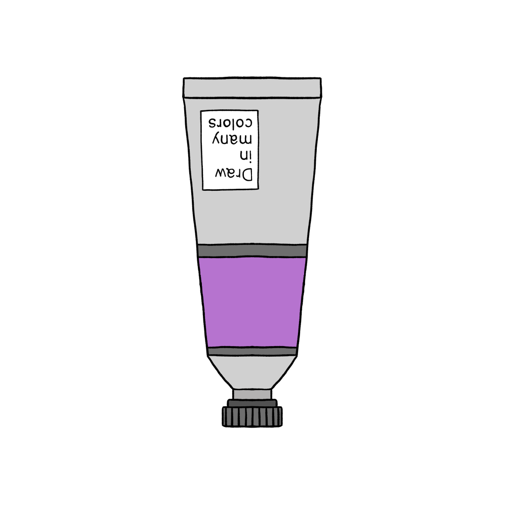 絵の具 紫 のイラスト うめちょん作の商用利用可能なフリーイラストダウンロードサイト